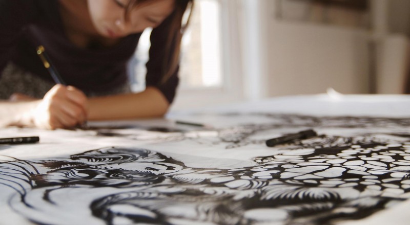 Paper Cut Sculpture Cloud Leopard Saatchi Nahoko Kojima