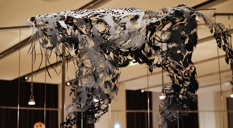 Paper Cut Art Cloud Leopard Nahoko Kojima Le Beffroi Paris